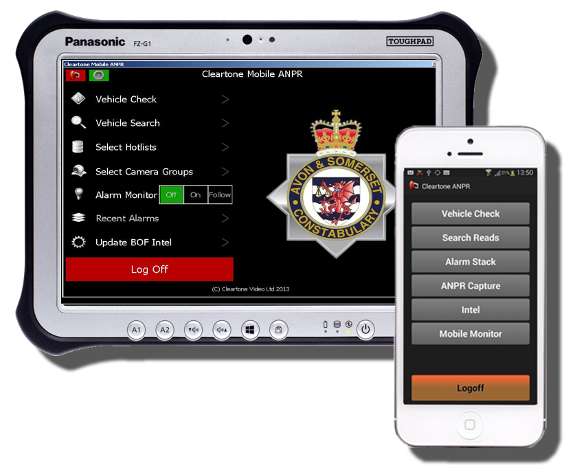 Tablet, Smartphone ANPR